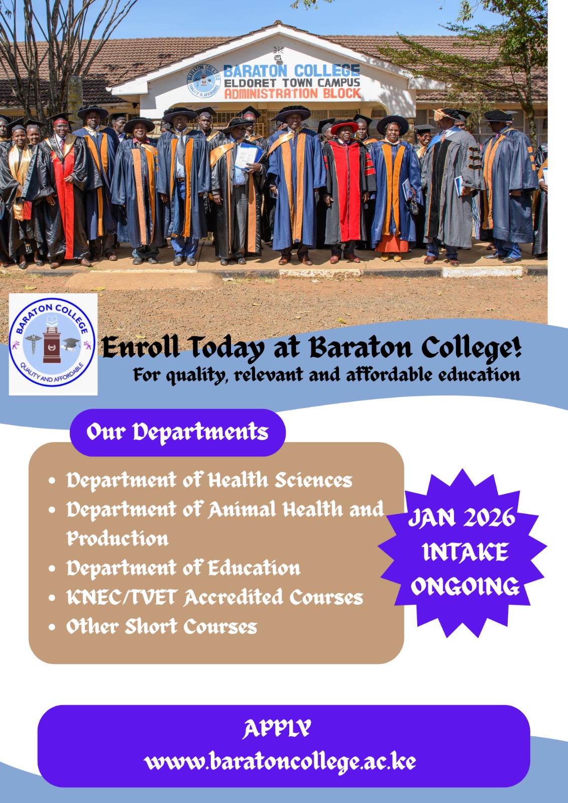 JANUARY 2026 upcoming intake